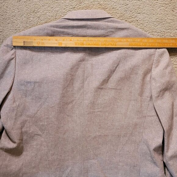 NWT Stafford Blazer Mens 48R Beige Linen Blend Classic Fit Sportscoat - Picture 9 of 15